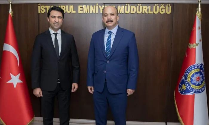 İstanbul Emniyet Müdürü Aktaş ziyaretinden bir kare